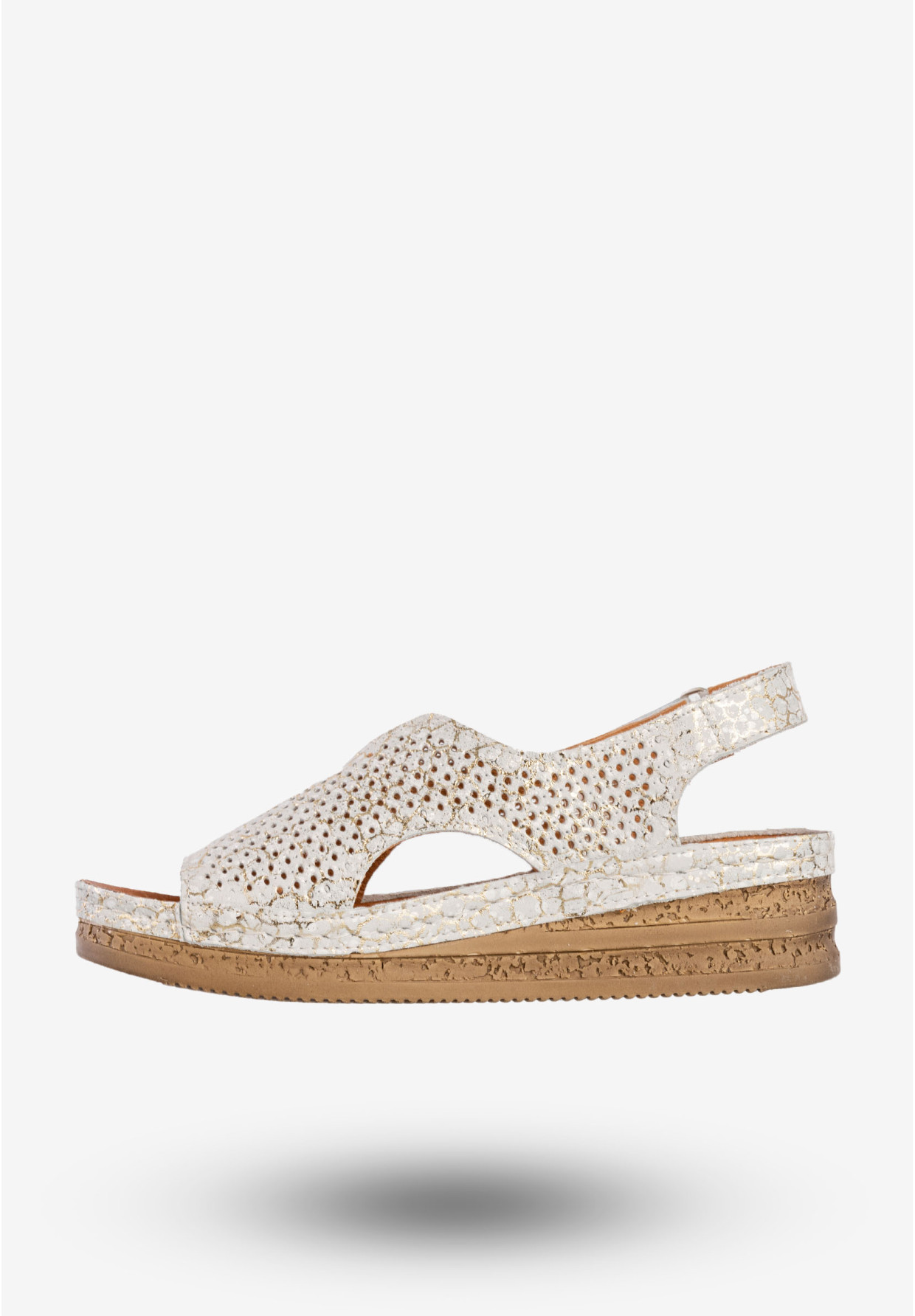 Sandały Damskie Skórzane Maciejka Buty Eleganckie Srebrne L4494-35/00-1