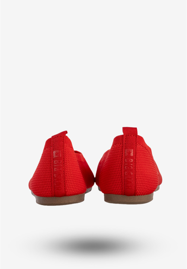 Baleriny Damskie BIG STAR Buty Wsuwane Na Wiosnę Lato Czerwone FF274A491