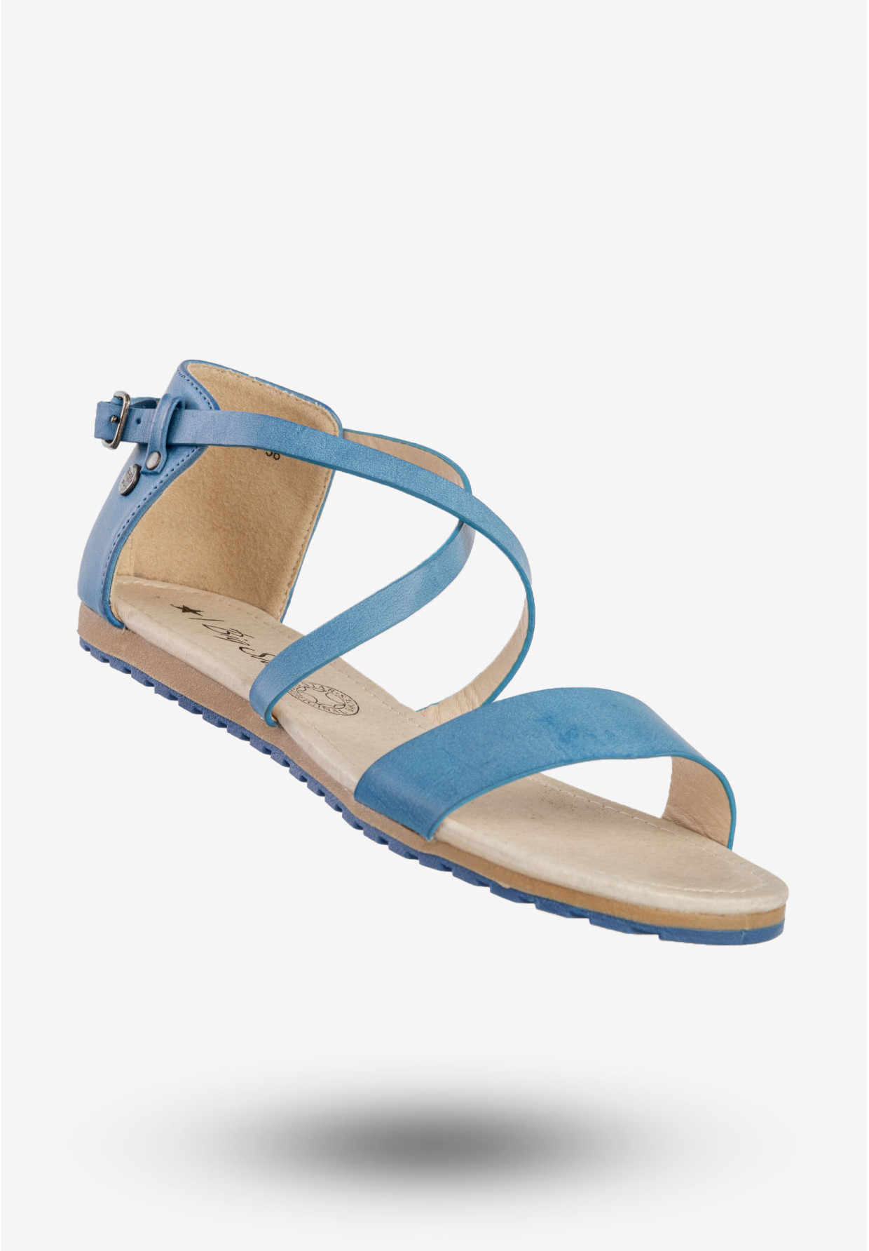Sandały Damskie BIG STAR Ekoskóra Buty Na Wiosnę Lato Niebieskie S274852
