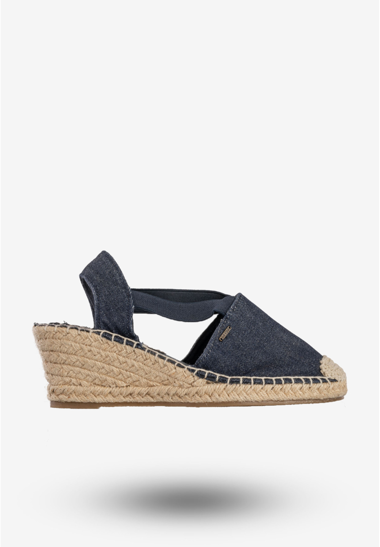 Espadryle Damskie BIG STAR Buty Na Koturnie Granatowe W274264