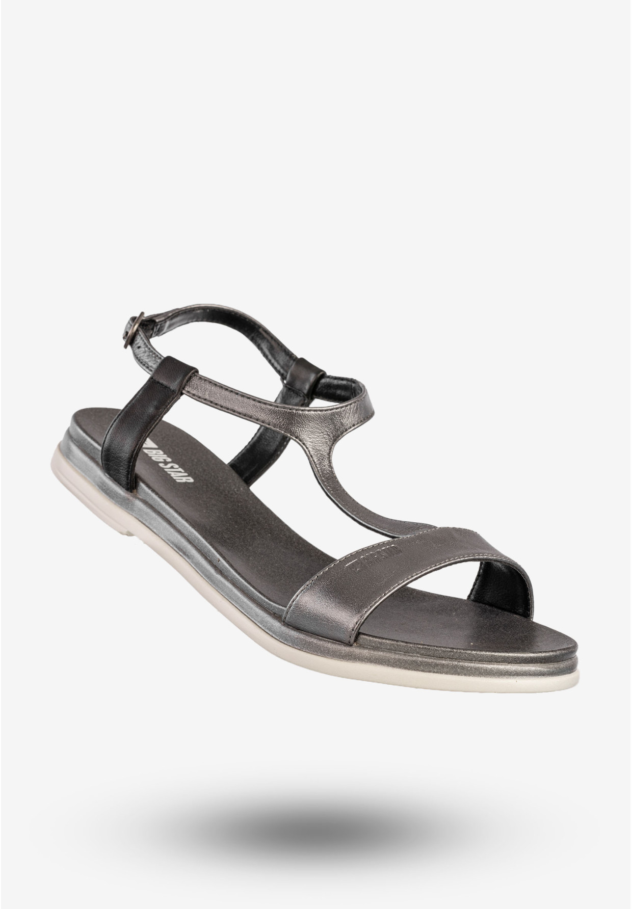 Sandały Damskie BIG STAR Ekoskóra Buty Na Wiosnę Lato Metaliczne DD274A003