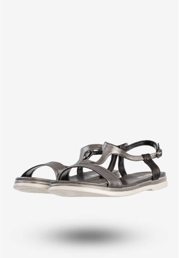 Sandały Damskie BIG STAR Ekoskóra Buty Na Wiosnę Lato Metaliczne DD274A003