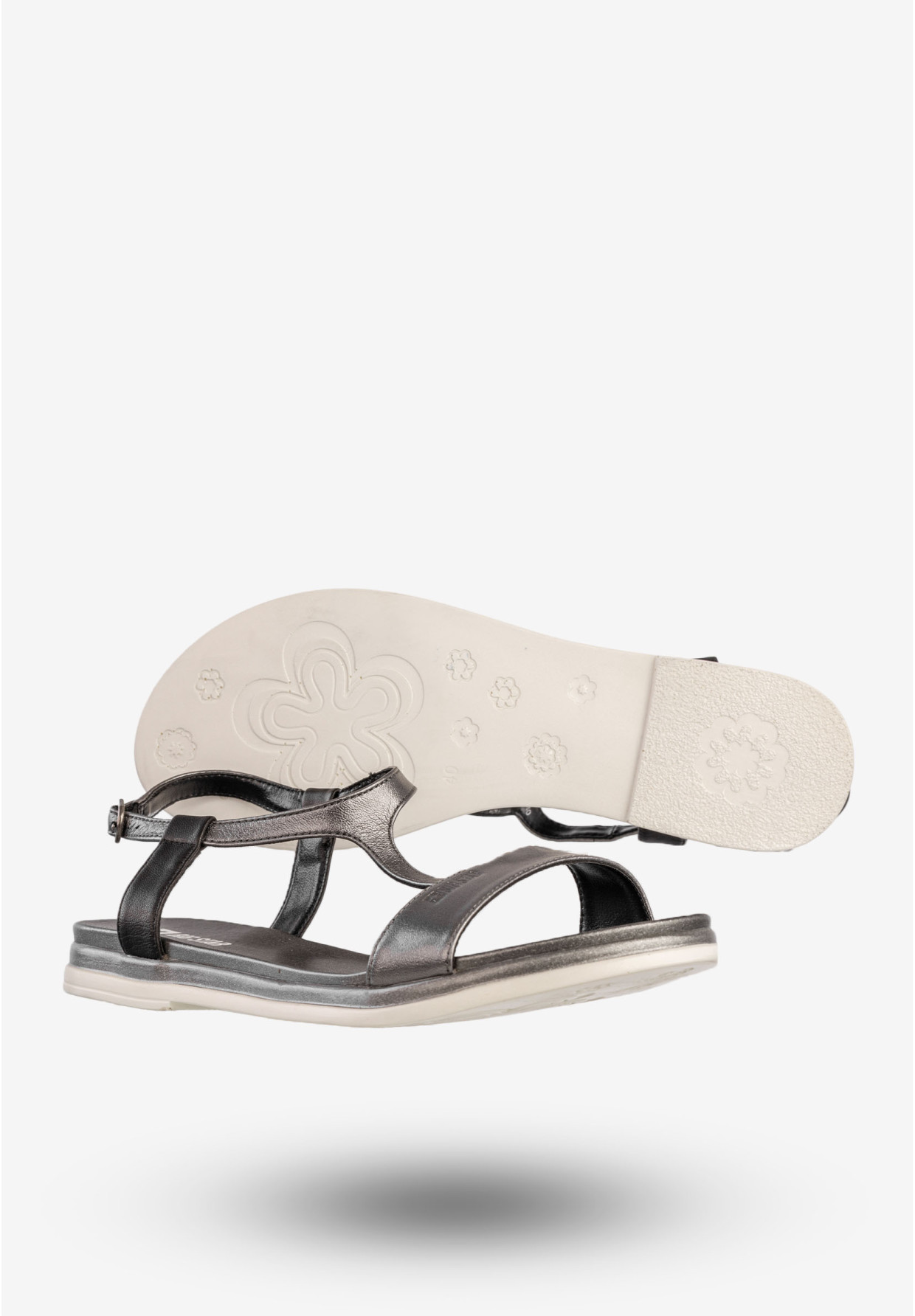 Sandały Damskie BIG STAR Ekoskóra Buty Na Wiosnę Lato Metaliczne DD274A003