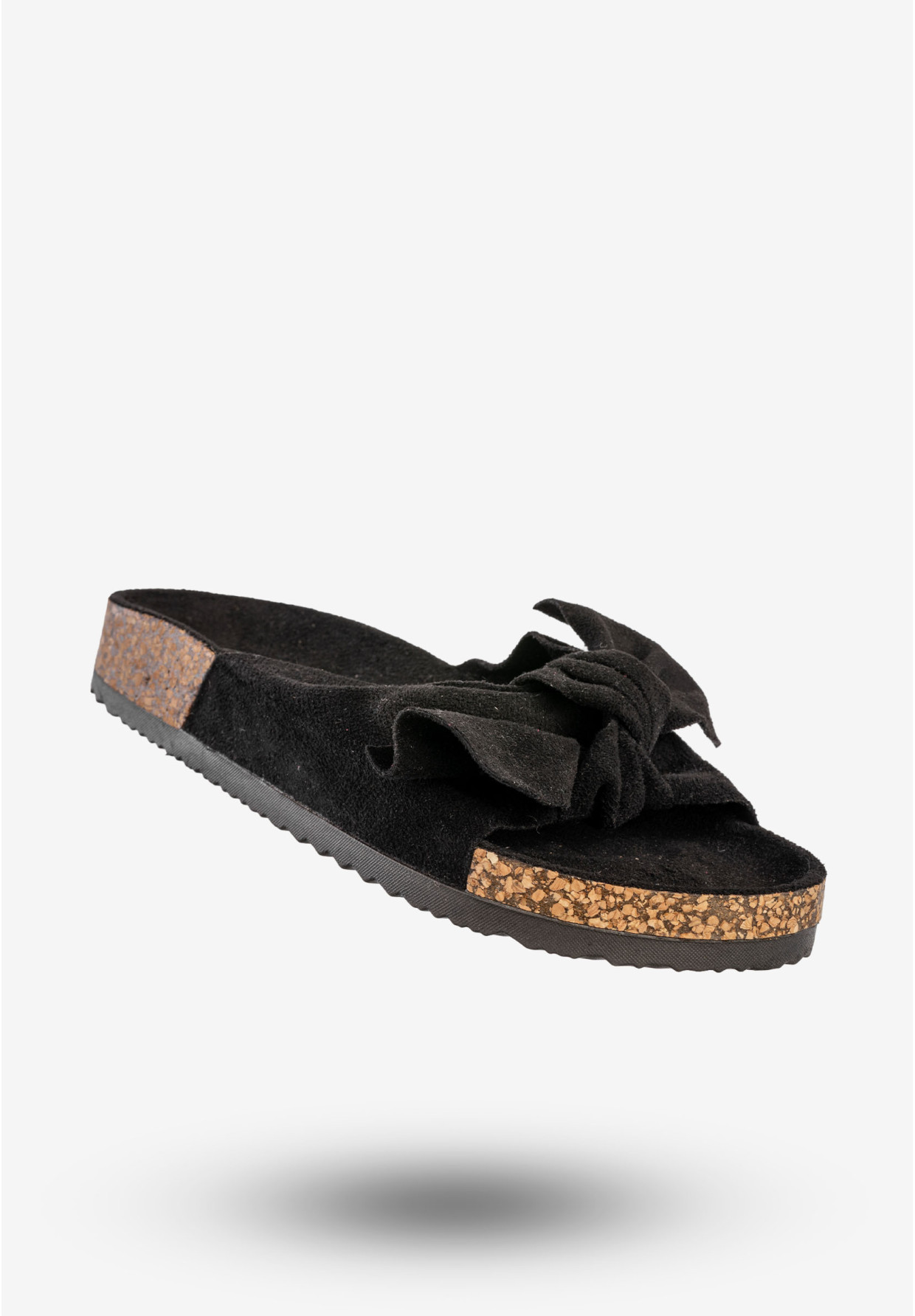 Klapki Damskie Z Kokardą Stylowe Buty Na Lato Czarne Seastar CK02P