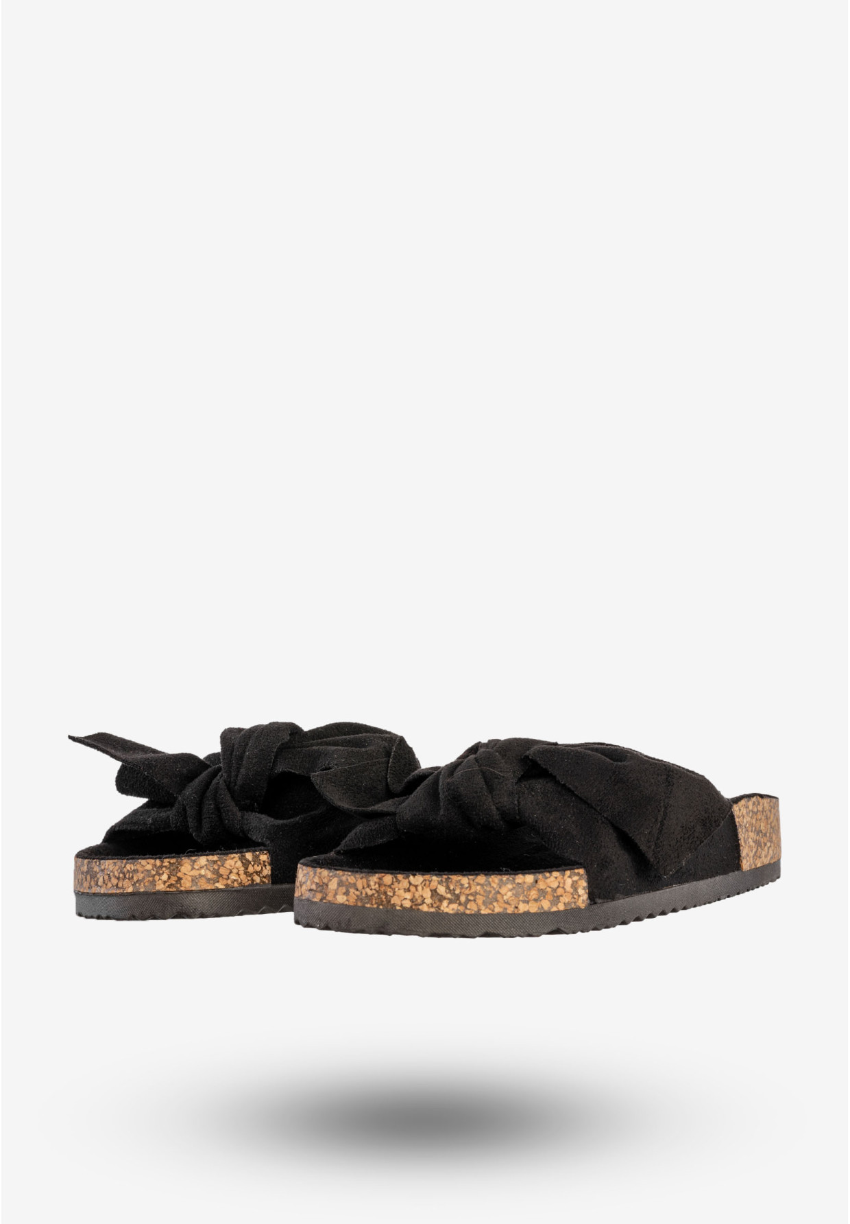 Klapki Damskie Z Kokardą Stylowe Buty Na Lato Czarne Seastar CK02P