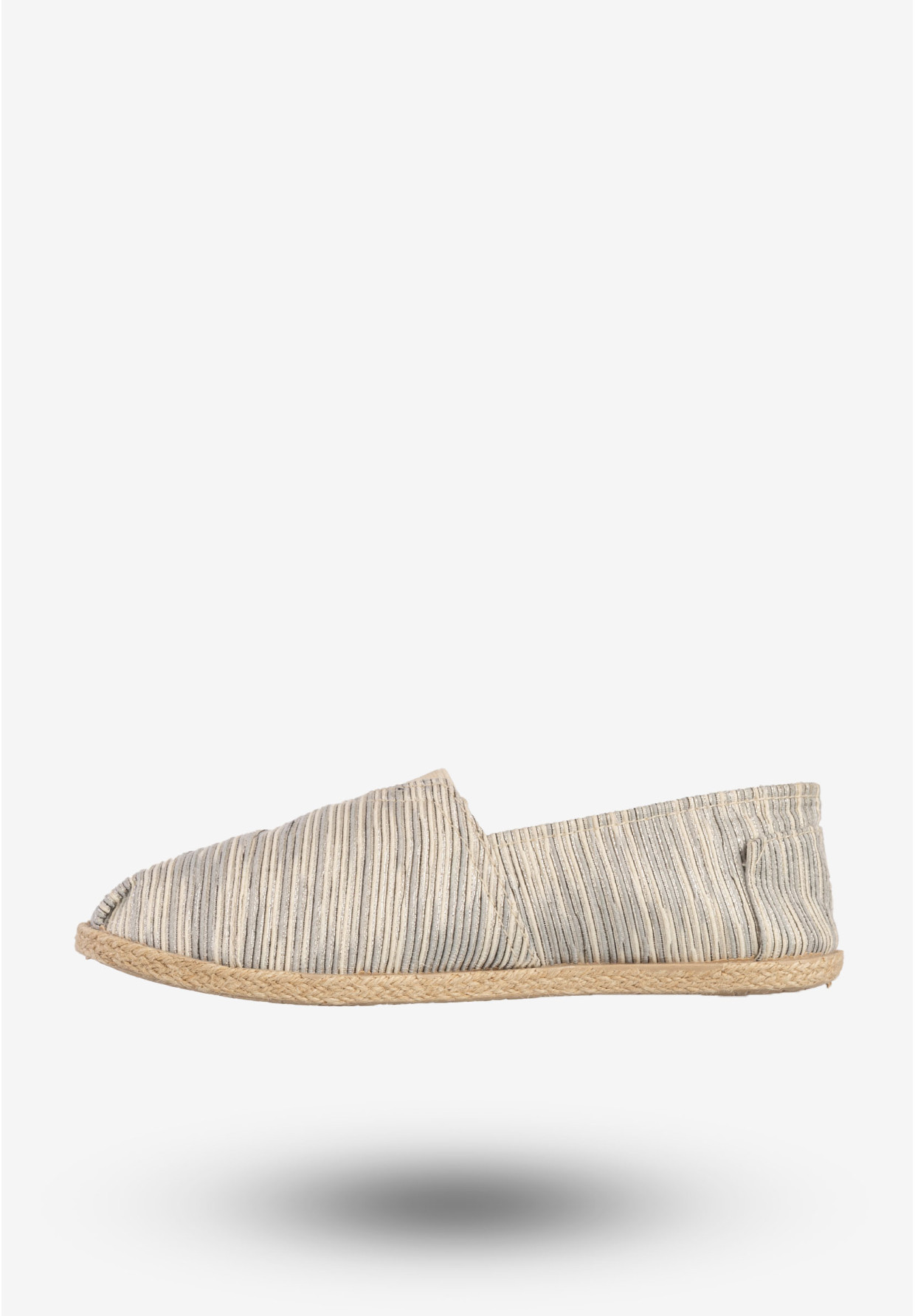 Espadryle Damskie Prążkowane Lekkie Buty Szare N.E.W.S. 02TX76709