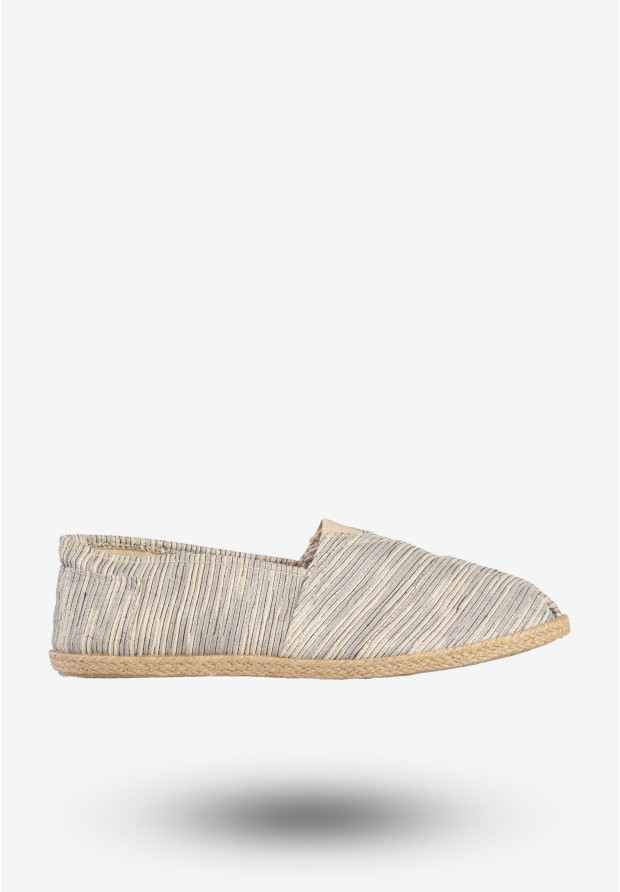 Espadryle Damskie Prążkowane Lekkie Buty Szare N.E.W.S. 02TX76709