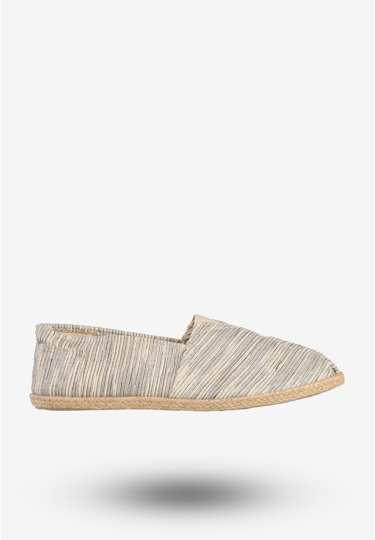 Espadryle Damskie Prążkowane Lekkie Buty Szare N.E.W.S. 02TX76709
