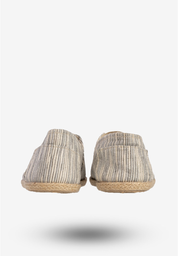 Espadryle Damskie Prążkowane Lekkie Buty Szare N.E.W.S. 02TX76709