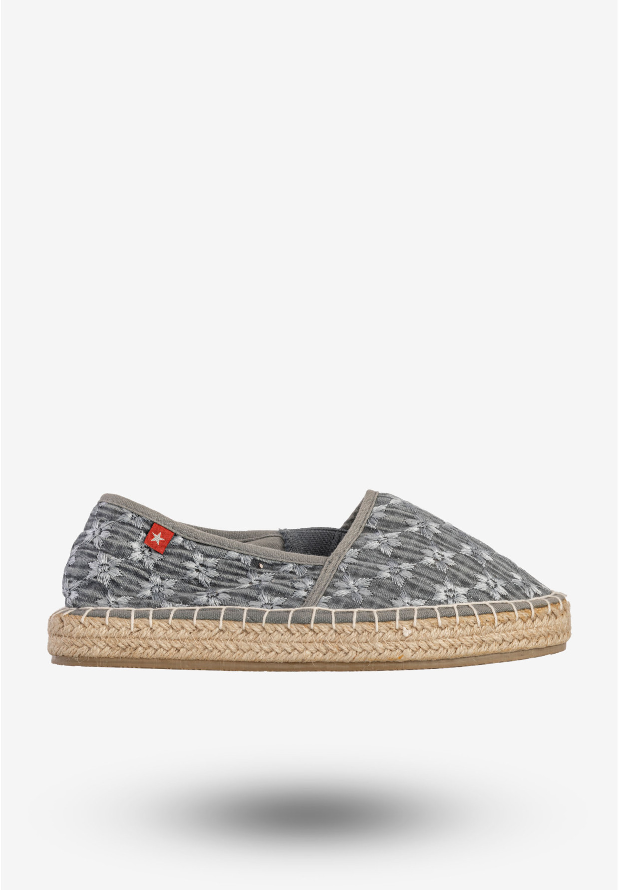 Espadryle Damskie BIG STAR Wsuwane Buty Kwiatowy Wzór Niebieskie AA274682