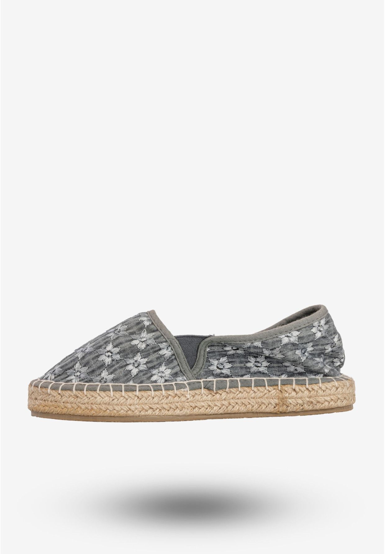 Espadryle Damskie BIG STAR Wsuwane Buty Kwiatowy Wzór Niebieskie AA274682