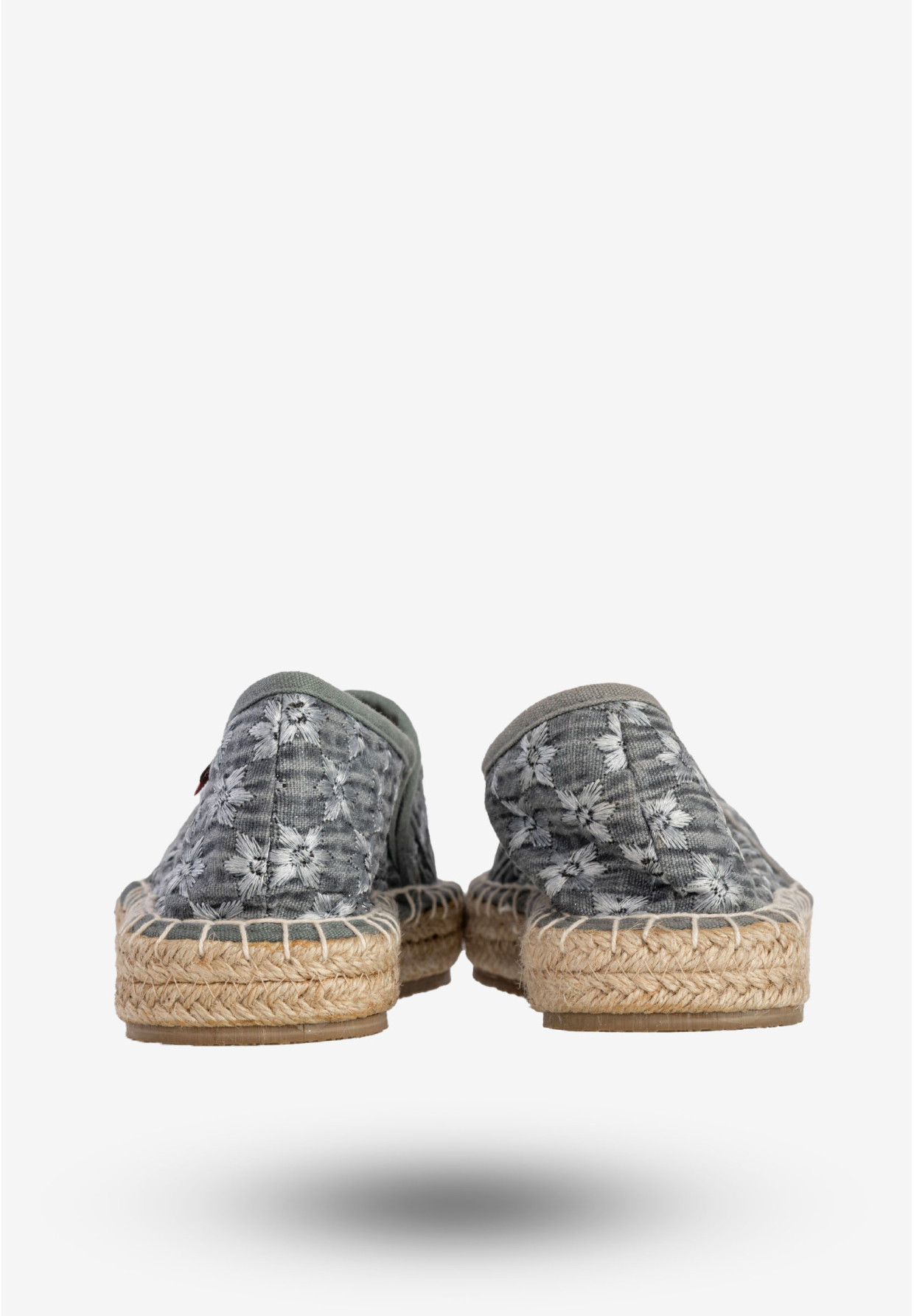 Espadryle Damskie BIG STAR Wsuwane Buty Kwiatowy Wzór Niebieskie AA274682