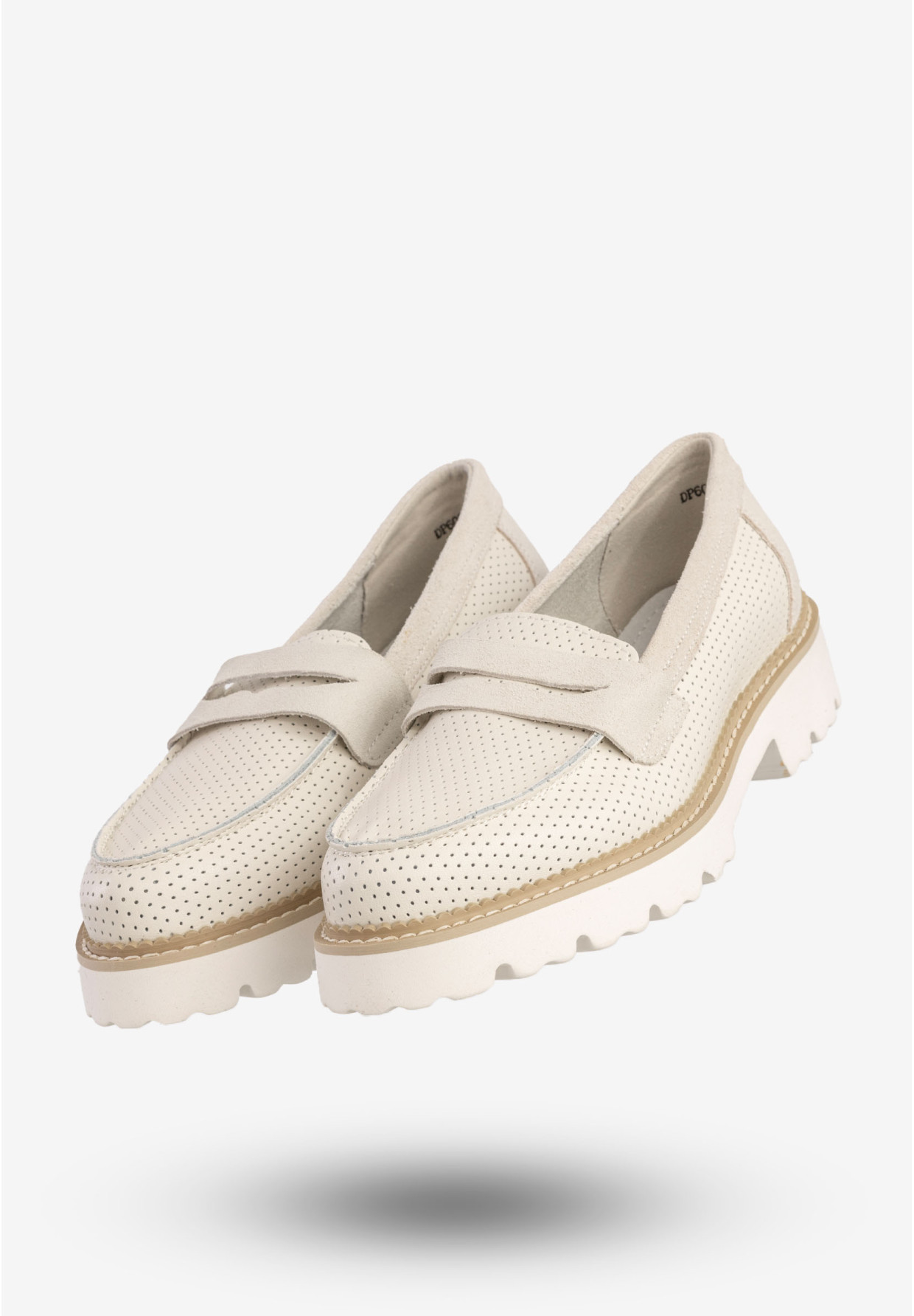 Mokasyny Damskie Skórzane Eleganckie Buty Półbuty Białe Filippo DP6090/24WH