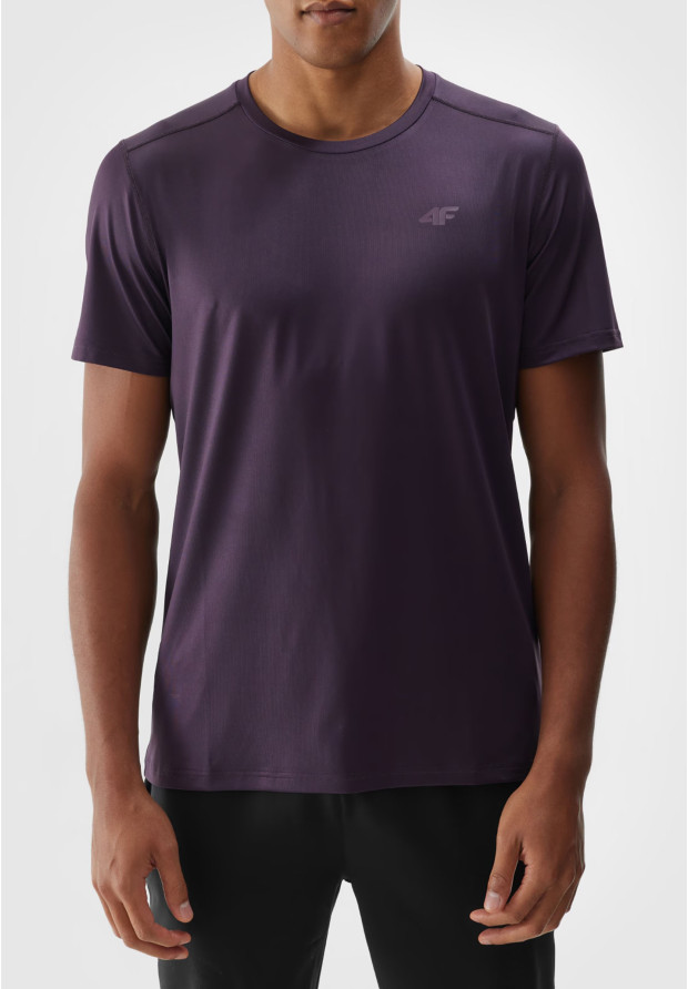 Koszulka Męska 4F T-shirt Treningowy Fioletowy 4FWAW24TFTSM0999
