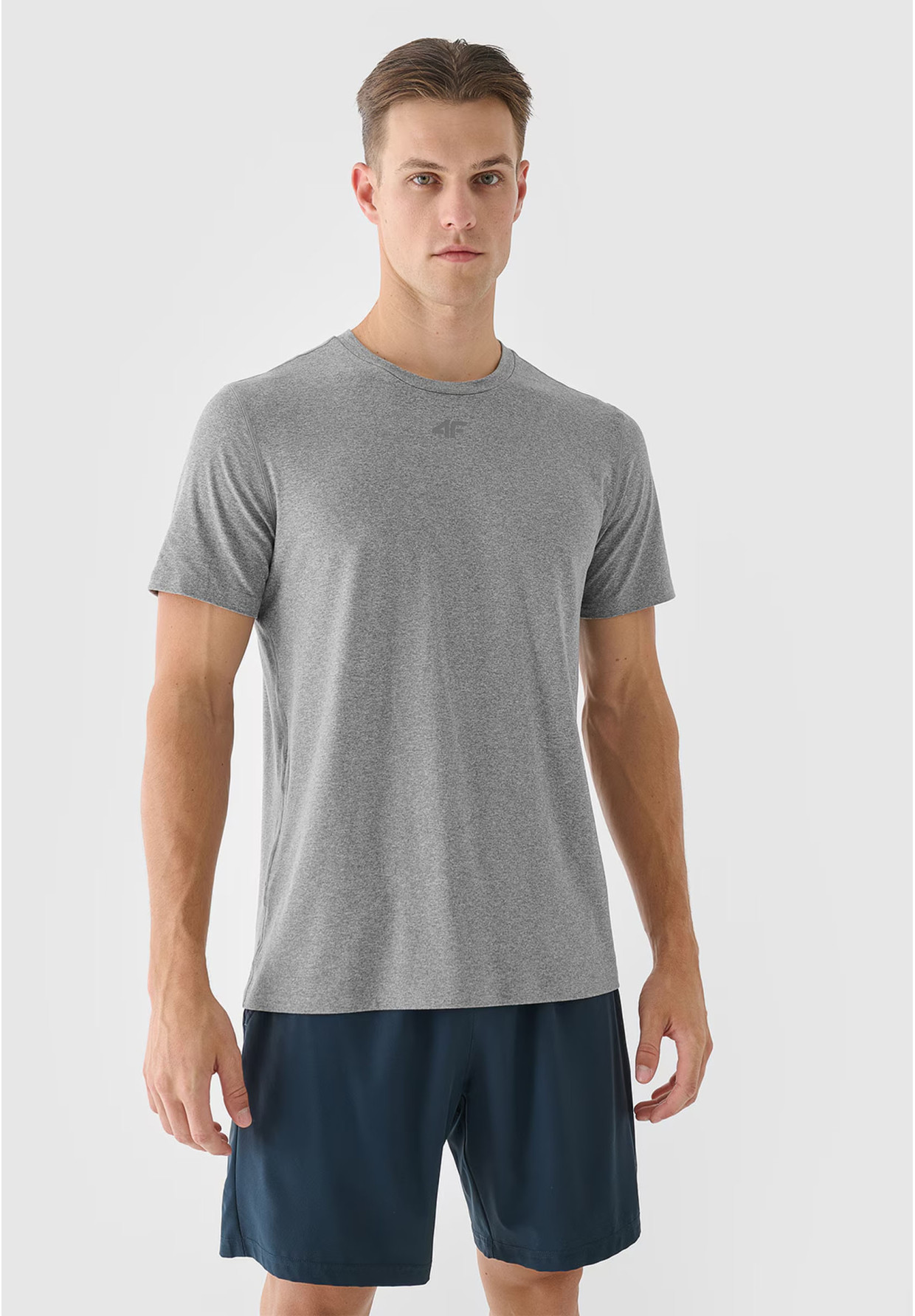 Koszulka Męska 4F T-shirt Treningowy Szary 4FWAW24TFTSM1003