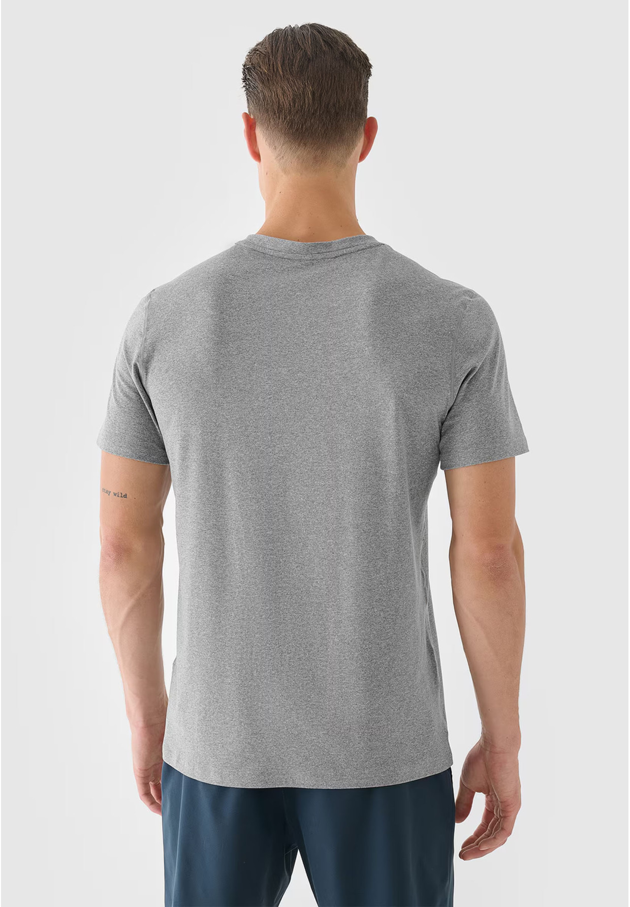 Koszulka Męska 4F T-shirt Treningowy Szary 4FWAW24TFTSM1003