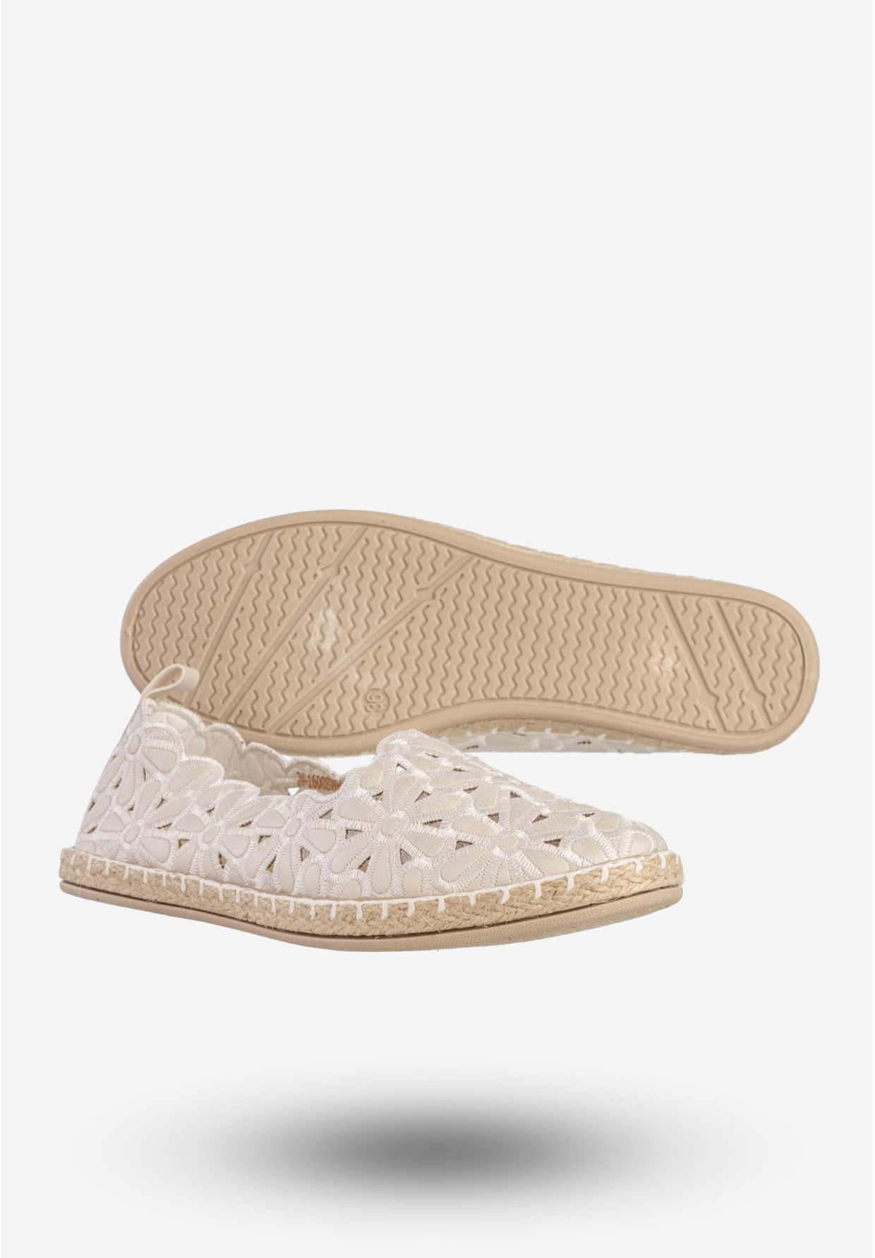 Baleriny Damskie Espadryle Eleganckie Buty Białe Potocki 24-16008WH