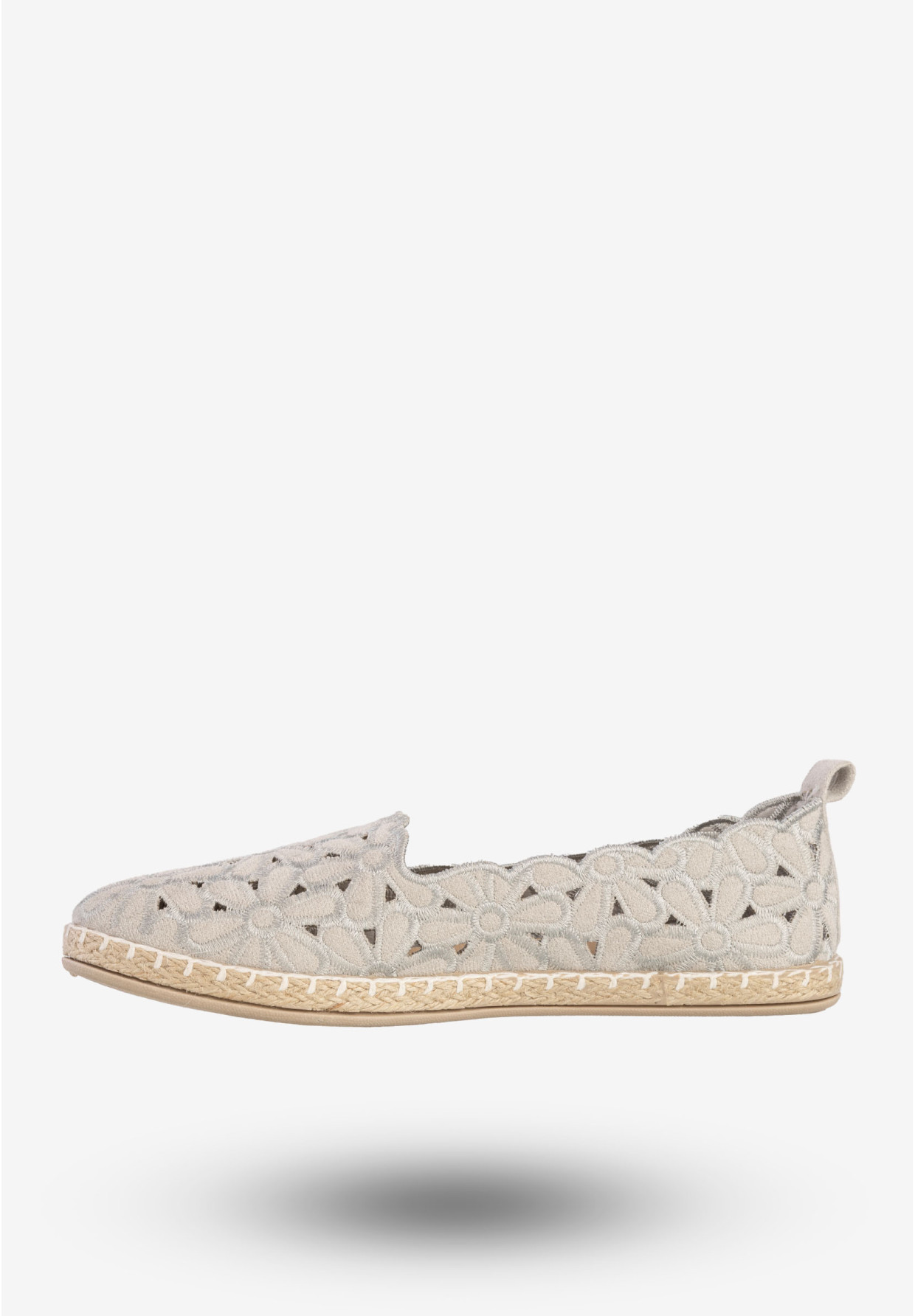 Baleriny Damskie Espadryle Eleganckie Buty Szare Potocki 24-16008GR