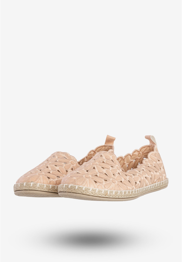 Baleriny Damskie Espadryle Eleganckie Buty Beżowe Potocki 24-16008BG