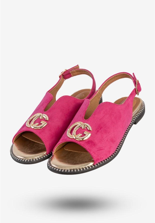 Sandały Damskie Buty Stylowe Eleganckie Fuksja Potocki 24-47306FU