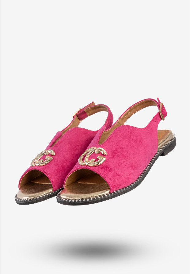 Sandały Damskie Buty Stylowe Eleganckie Fuksja Potocki 24-47306FU