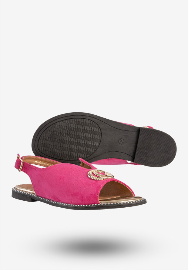 Sandały Damskie Buty Stylowe Eleganckie Fuksja Potocki 24-47306FU