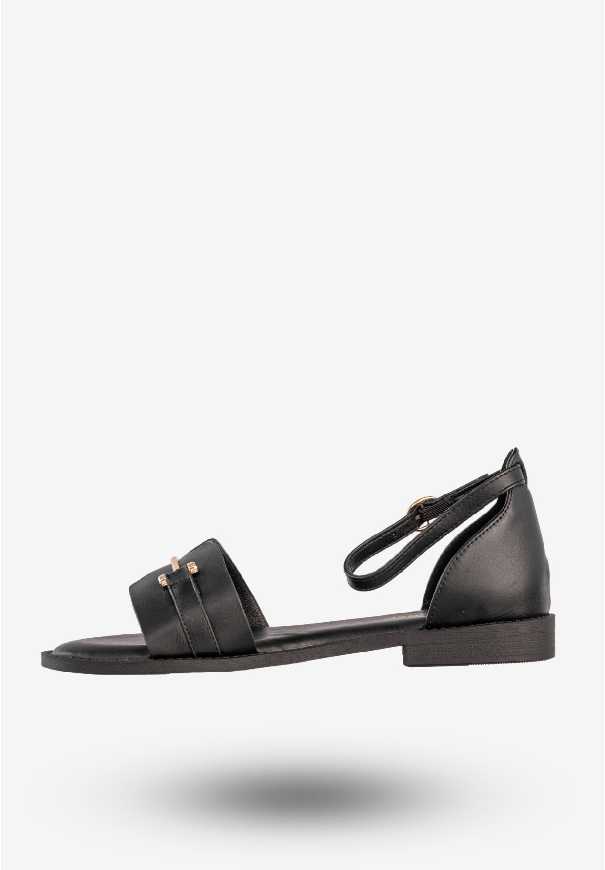 Sandały Damskie Ekoskóra Buty Stylowe Czarne Potocki 24-21322BK