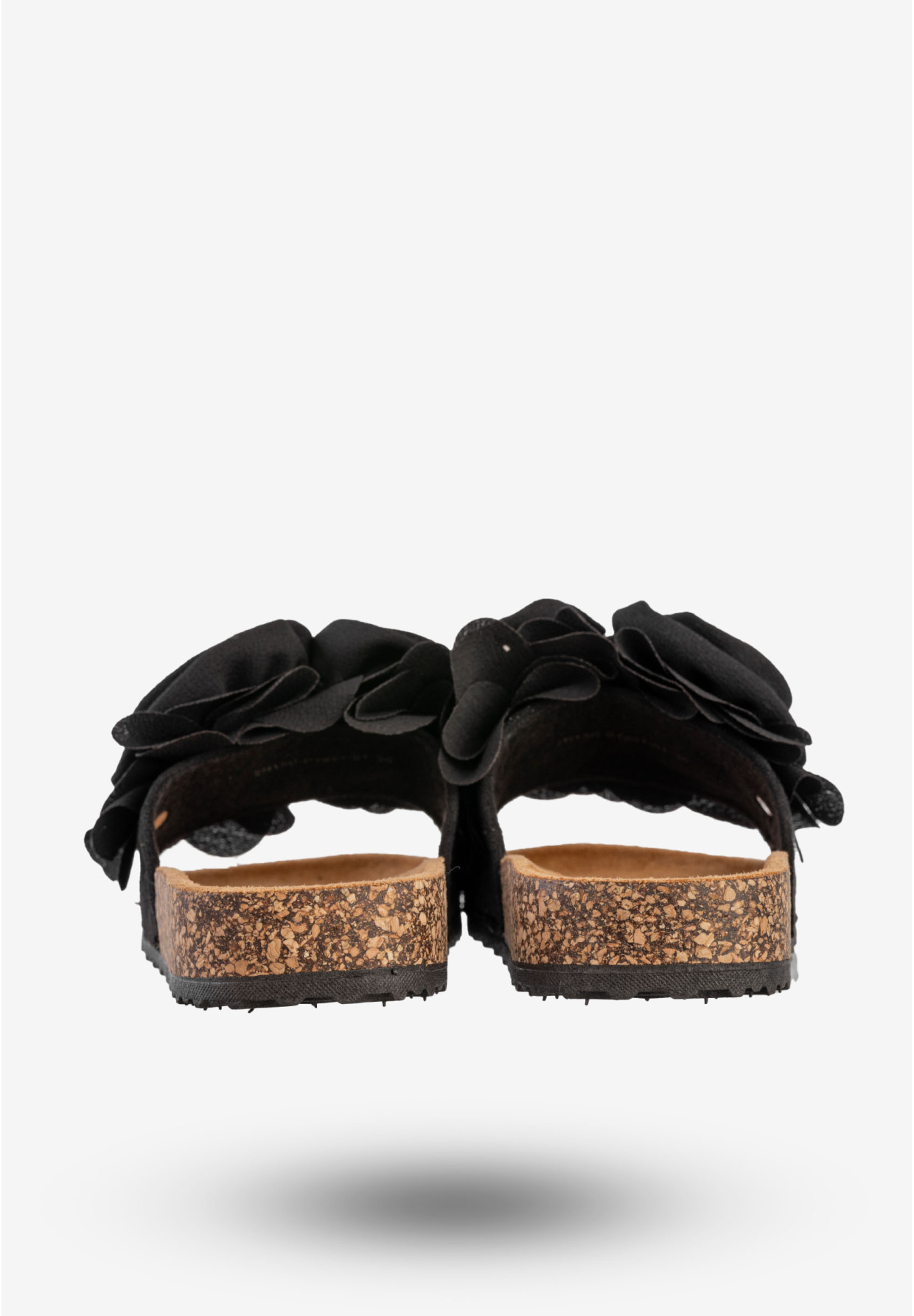 Klapki Damskie Z Kwiatem Buty Na Wiosnę Lato Czarne Ciaodea 2N15C-P1621-01