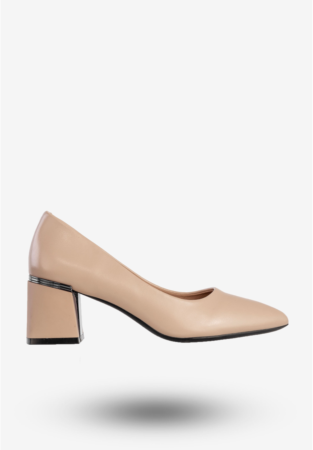 Czółenka Damskie Ekoskóra Eleganckie Buty Na Obcasie Beżowe YJG 2404-2