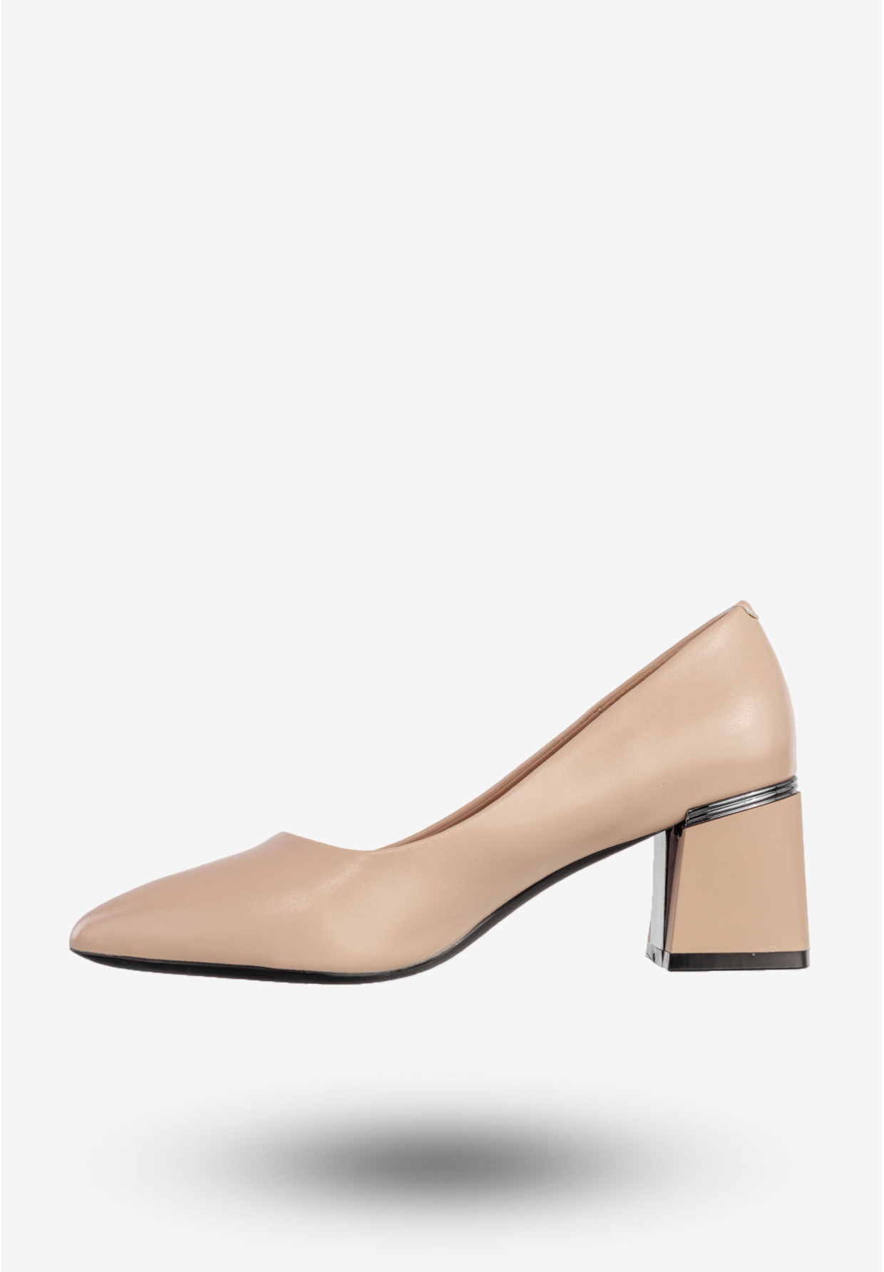 Czółenka Damskie Ekoskóra Eleganckie Buty Na Obcasie Beżowe YJG 2404-2