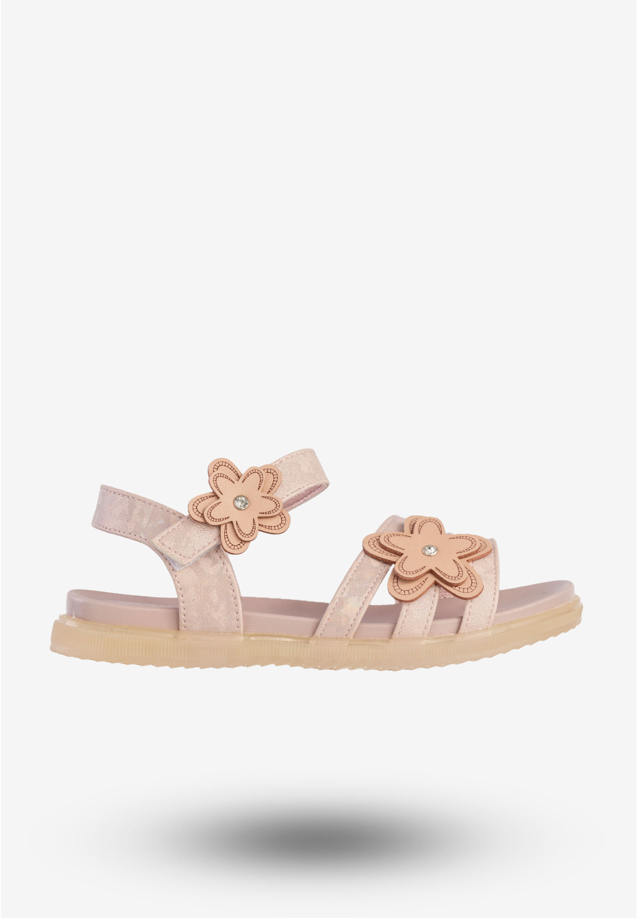 Sandały Dziewczęce Ekoskóra Buty Na Rzepy Eleganckie Różowe Apawwa GX473