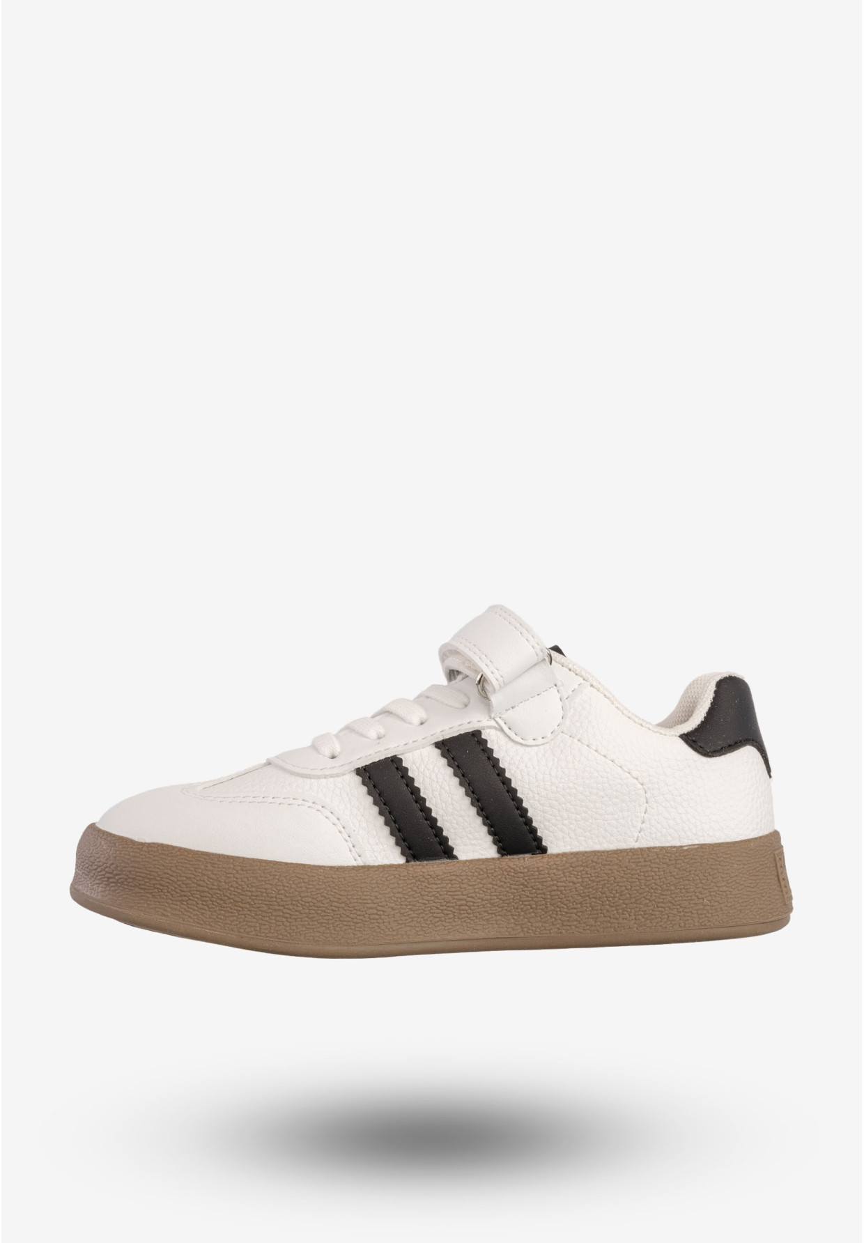 Sneakersy Dziecięce Ekoskóra Buty Sportowe Na Rzepy Białe Apawwa N1315R