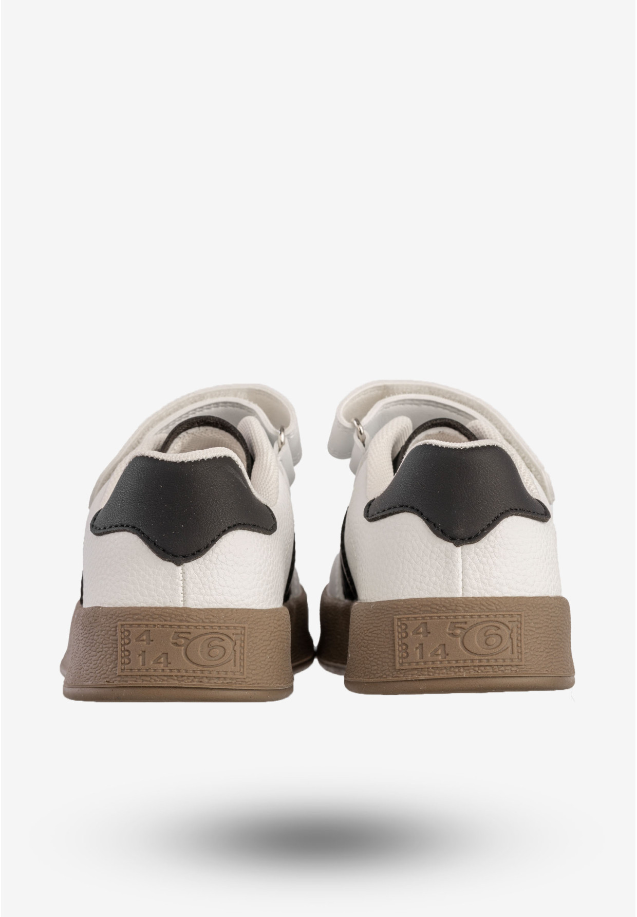 Sneakersy Dziecięce Ekoskóra Buty Sportowe Na Rzepy Białe Apawwa N1315R