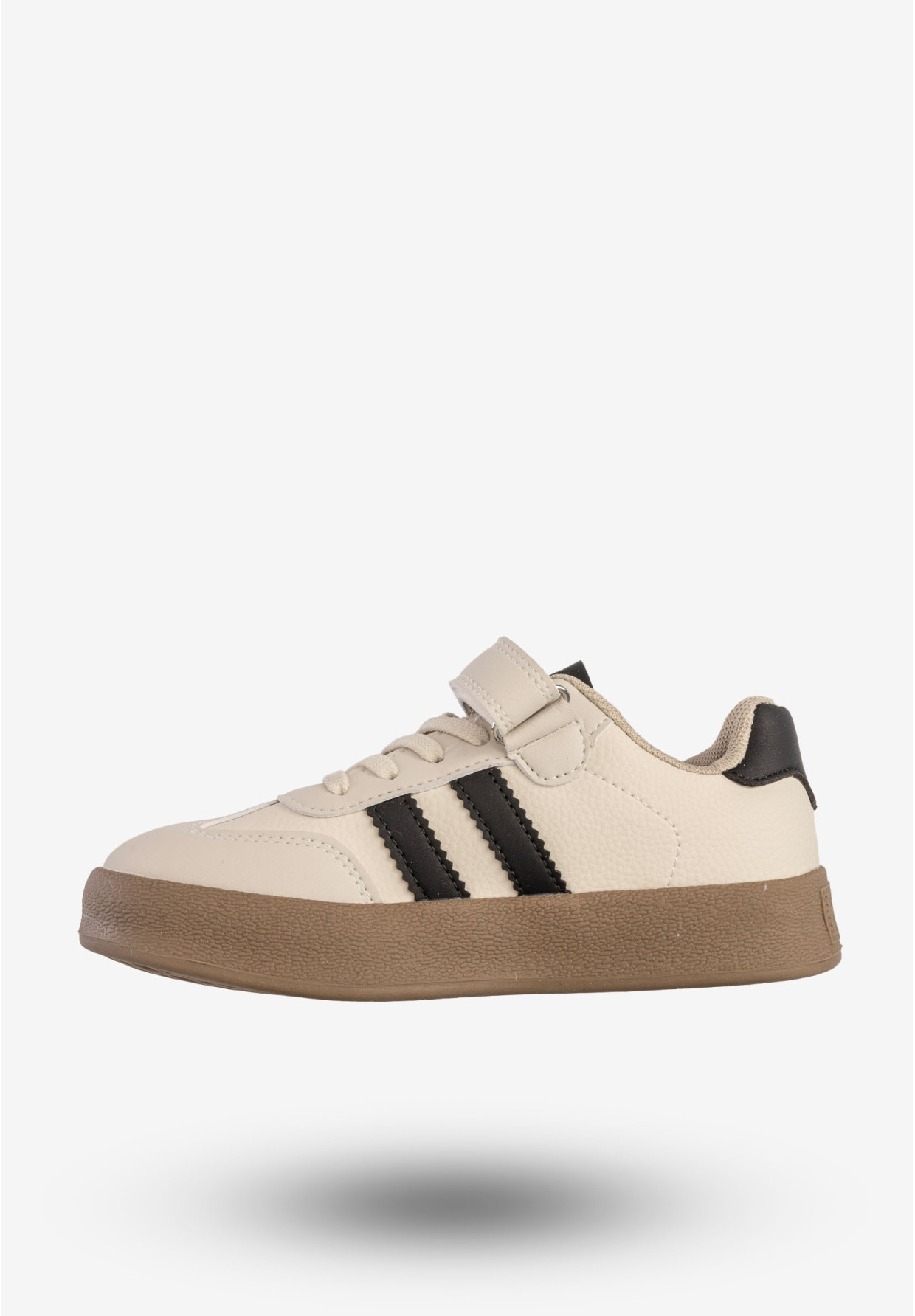 Sneakersy Dziecięce Ekoskóra Buty Sportowe Na Rzepy Beżowe Apawwa N1315R