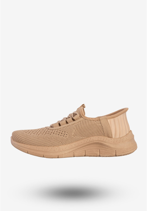 Sneakersy Damskie Wsuwane Buty Sportowe Khaki Funui PDJ269-63