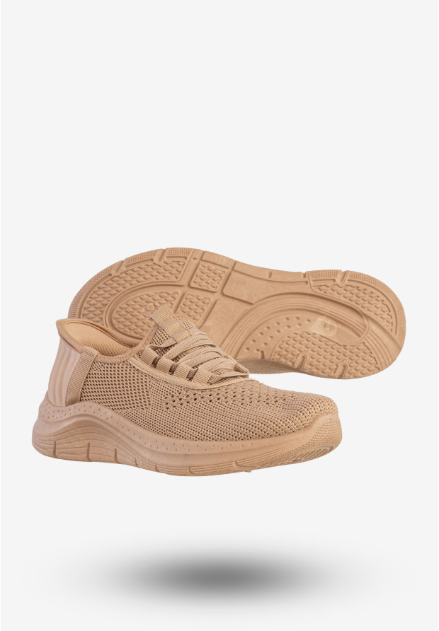 Sneakersy Damskie Wsuwane Buty Sportowe Khaki Funui PDJ269-63