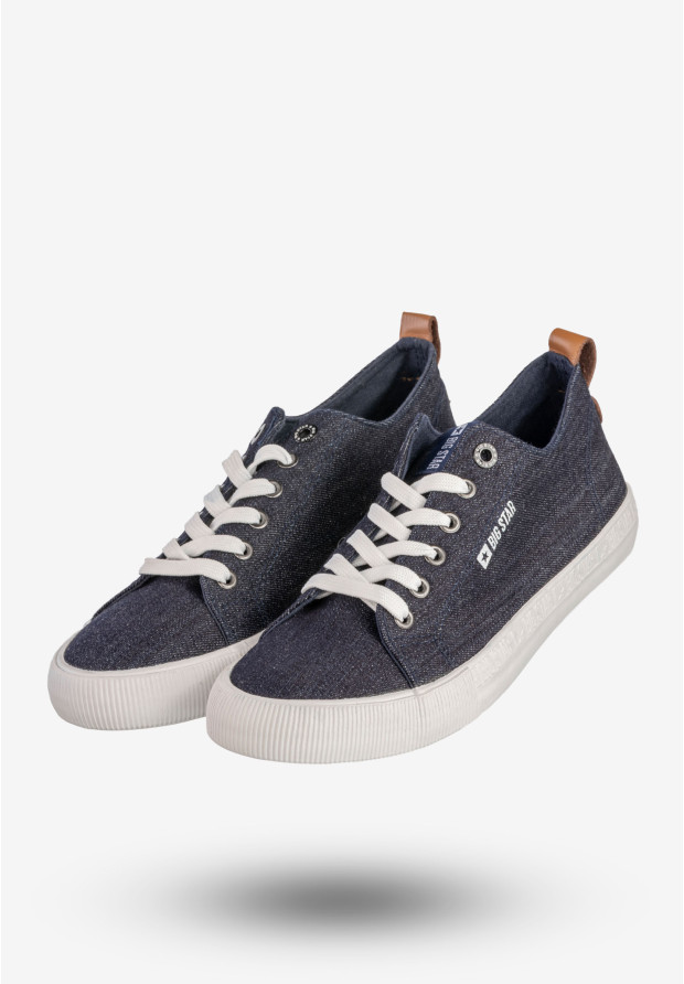 Trampki Męskie BIG STAR Buty Sportowe Tenisówki Granatowe Jeans DD174164