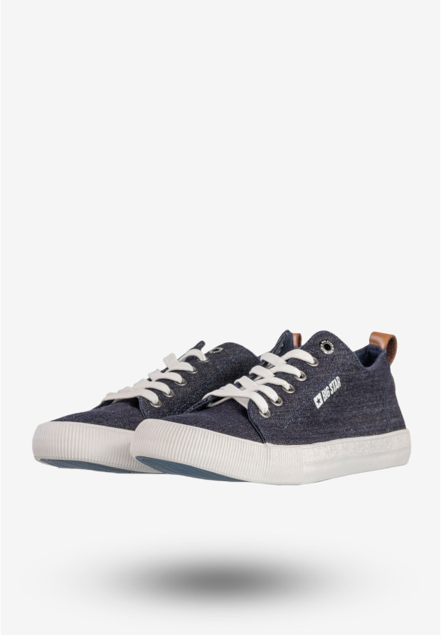 Trampki Męskie BIG STAR Buty Sportowe Tenisówki Granatowe Jeans DD174164