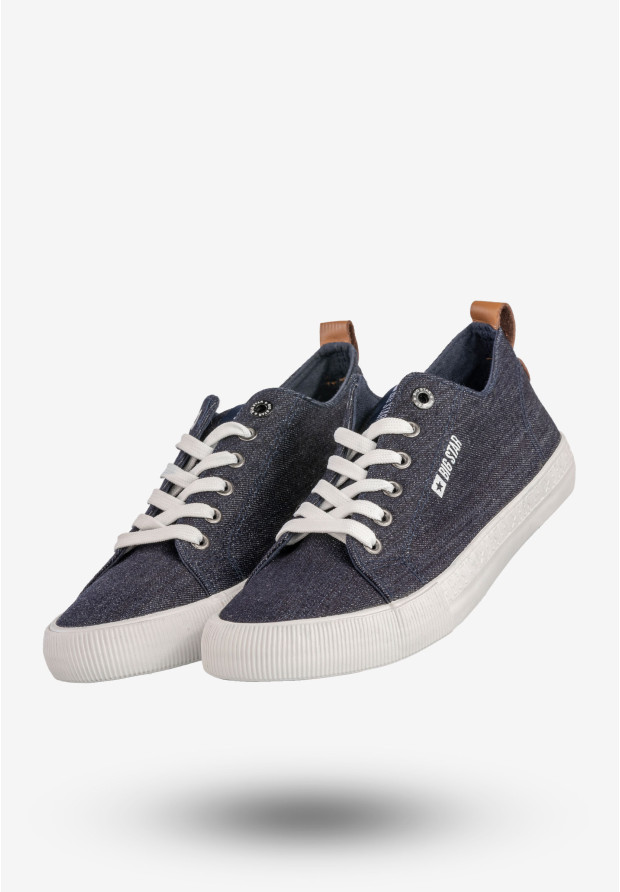 Trampki Męskie BIG STAR Buty Sportowe Tenisówki Granatowe Jeans DD174164