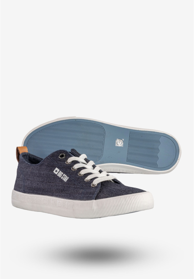 Trampki Męskie BIG STAR Buty Sportowe Tenisówki Granatowe Jeans DD174164