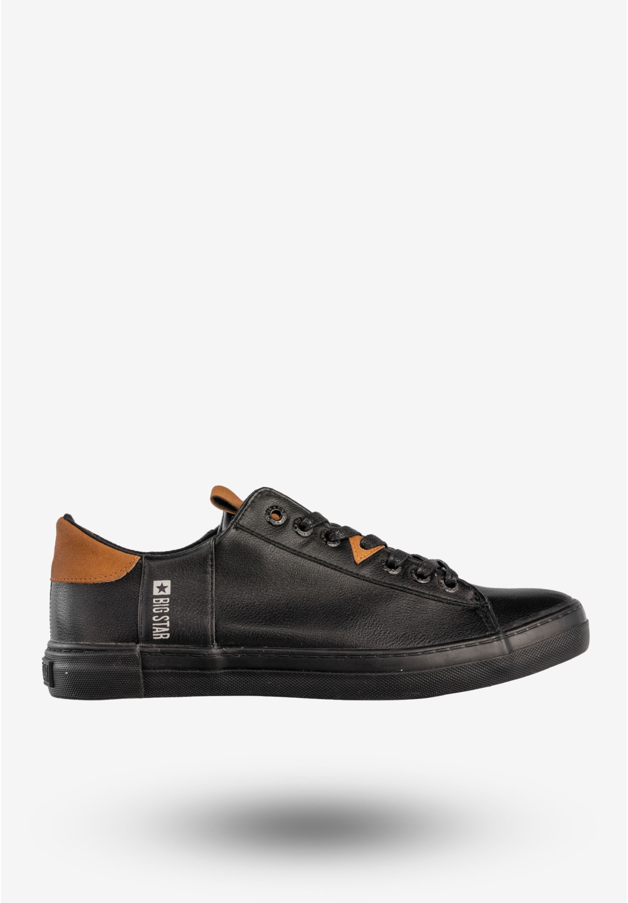 Trampki Męskie BIG STAR Buty Sportowe Tenisówki Ekoskóra Czarne GG174026
