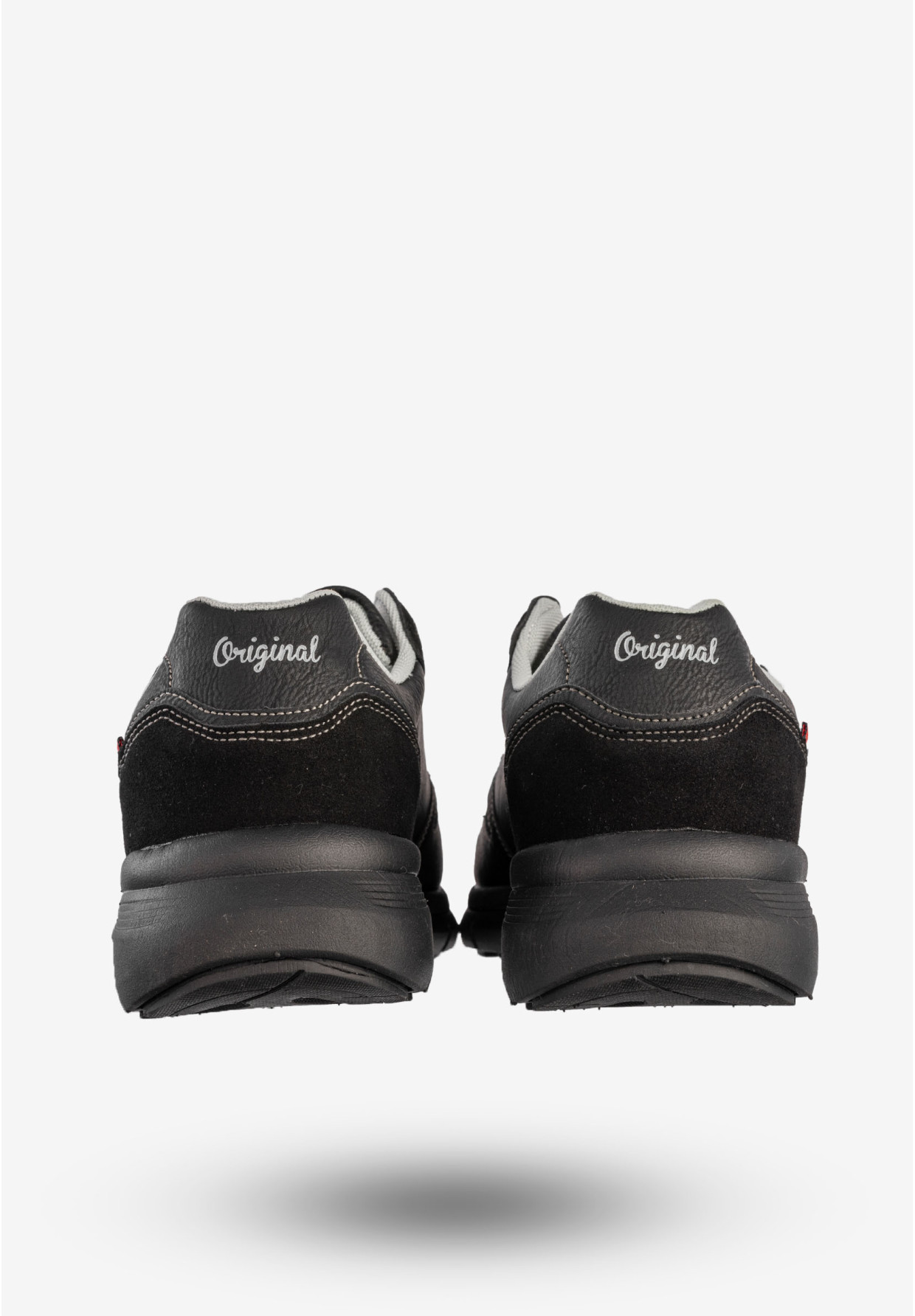 Sneakersy Męskie McBraun Ekoskóra Buty Sportowe Czarne 24MN03-6754