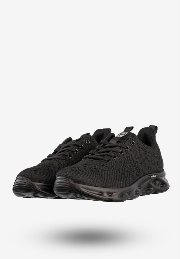 Sneakersy Męskie News Buty Sportowe Do Biegania Czarne 24MN46-6830