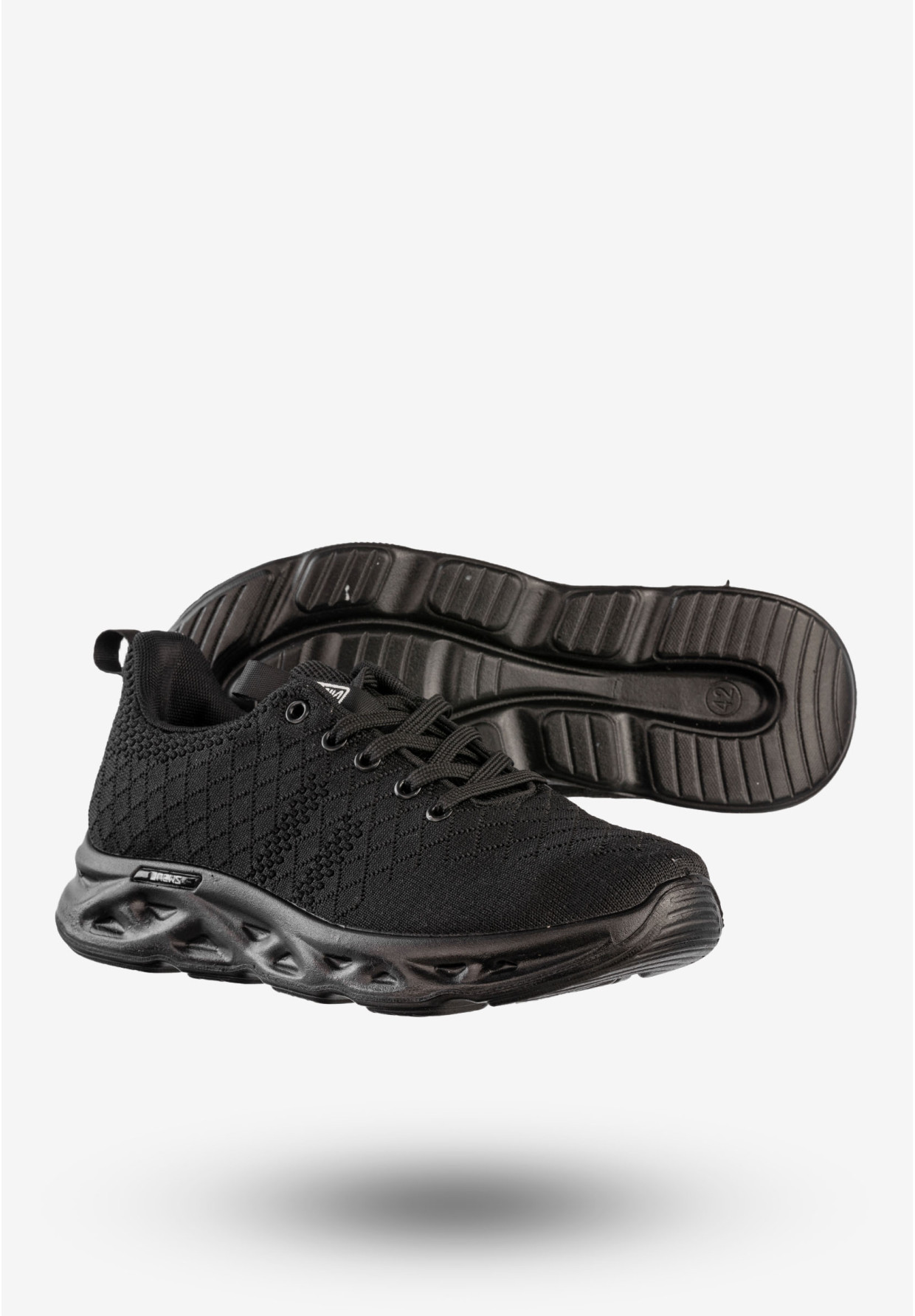 Sneakersy Męskie News Buty Sportowe Do Biegania Czarne 24MN46-6830
