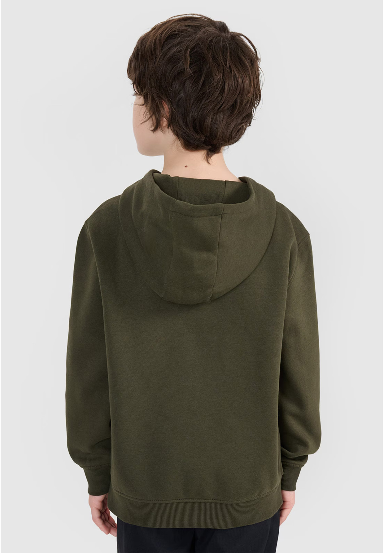 Bluza Chłopięca 4F Z Kapturem Logo Khaki 4FJRAW24TSWSM1833
