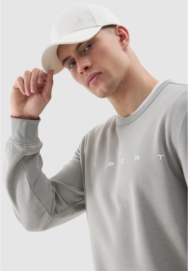 Bluza Męska 4F Szara z nadrukiem SPORT 4FWSS24TSWSM1009