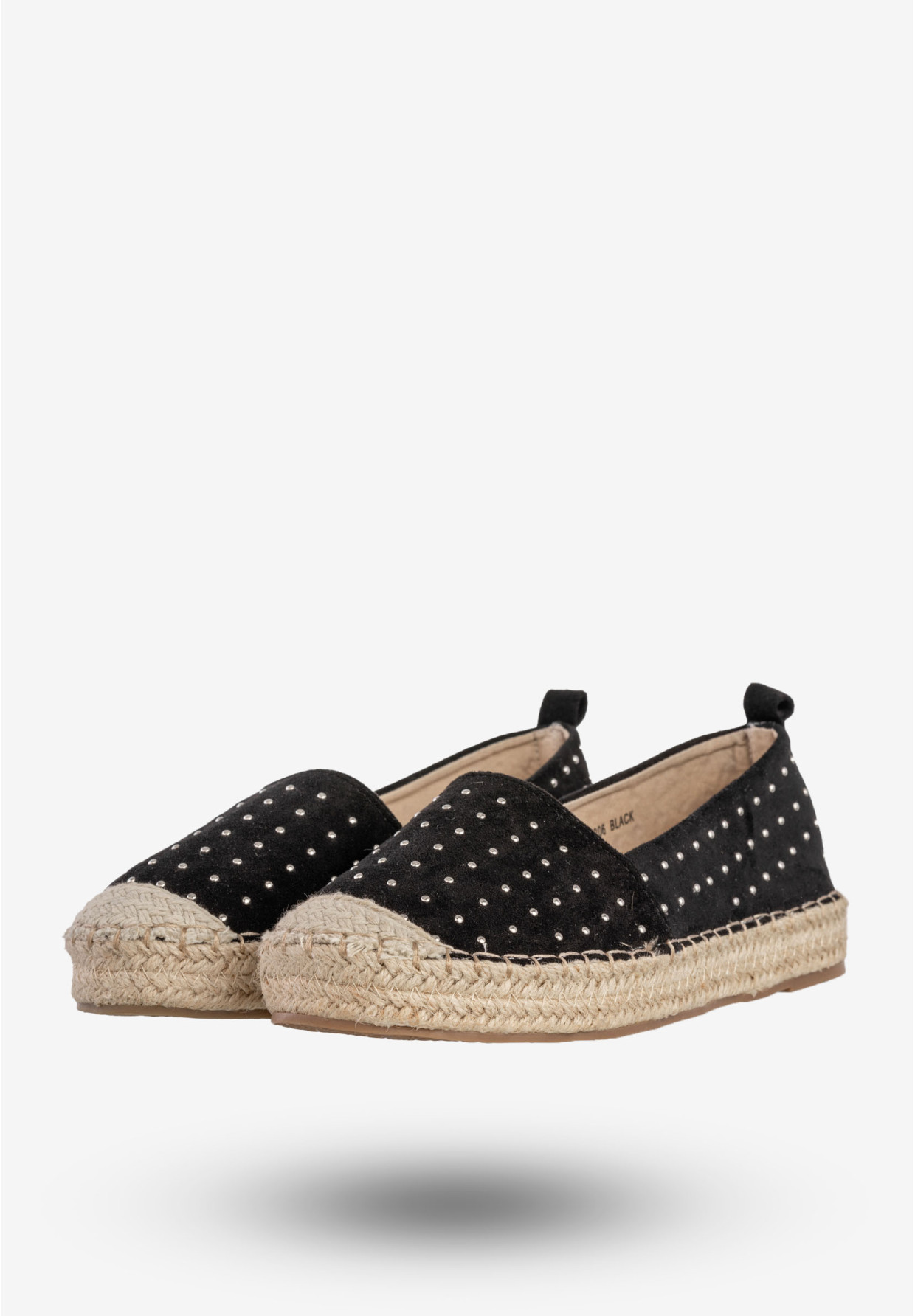 Espadryle Damskie Goodin Buty Lekkie Półbuty Czarne GD-LJ-206
