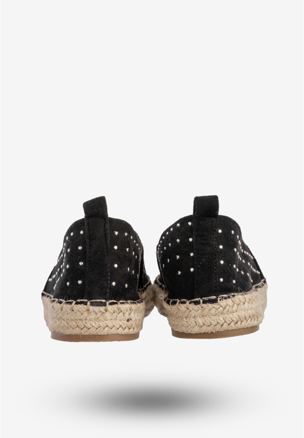 Espadryle Damskie Goodin Buty Lekkie Półbuty Czarne GD-LJ-206