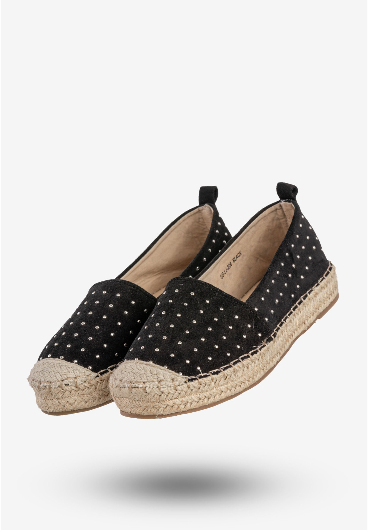 Espadryle Damskie Goodin Buty Lekkie Półbuty Czarne GD-LJ-206