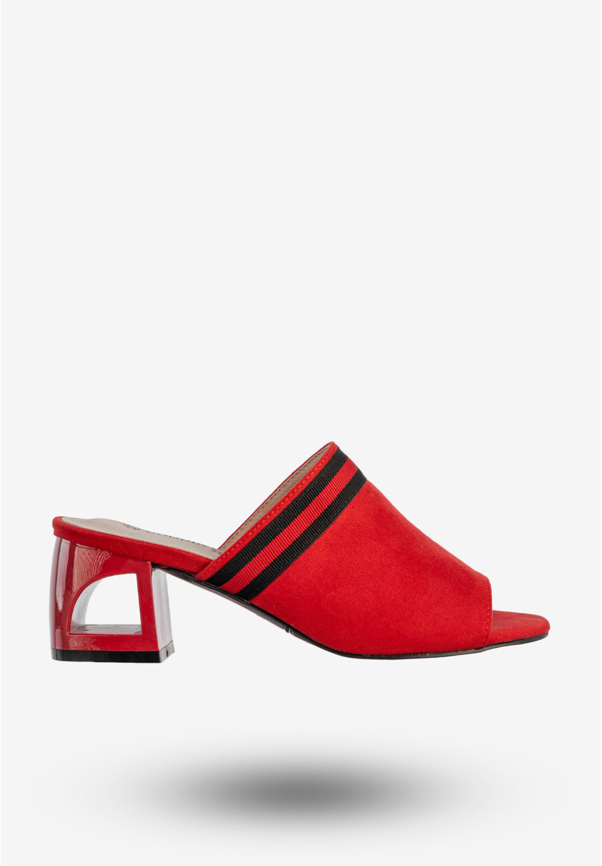 Klapki Damskie Goodin Buty Na Klocku Modne Czerwone GD-FL1020